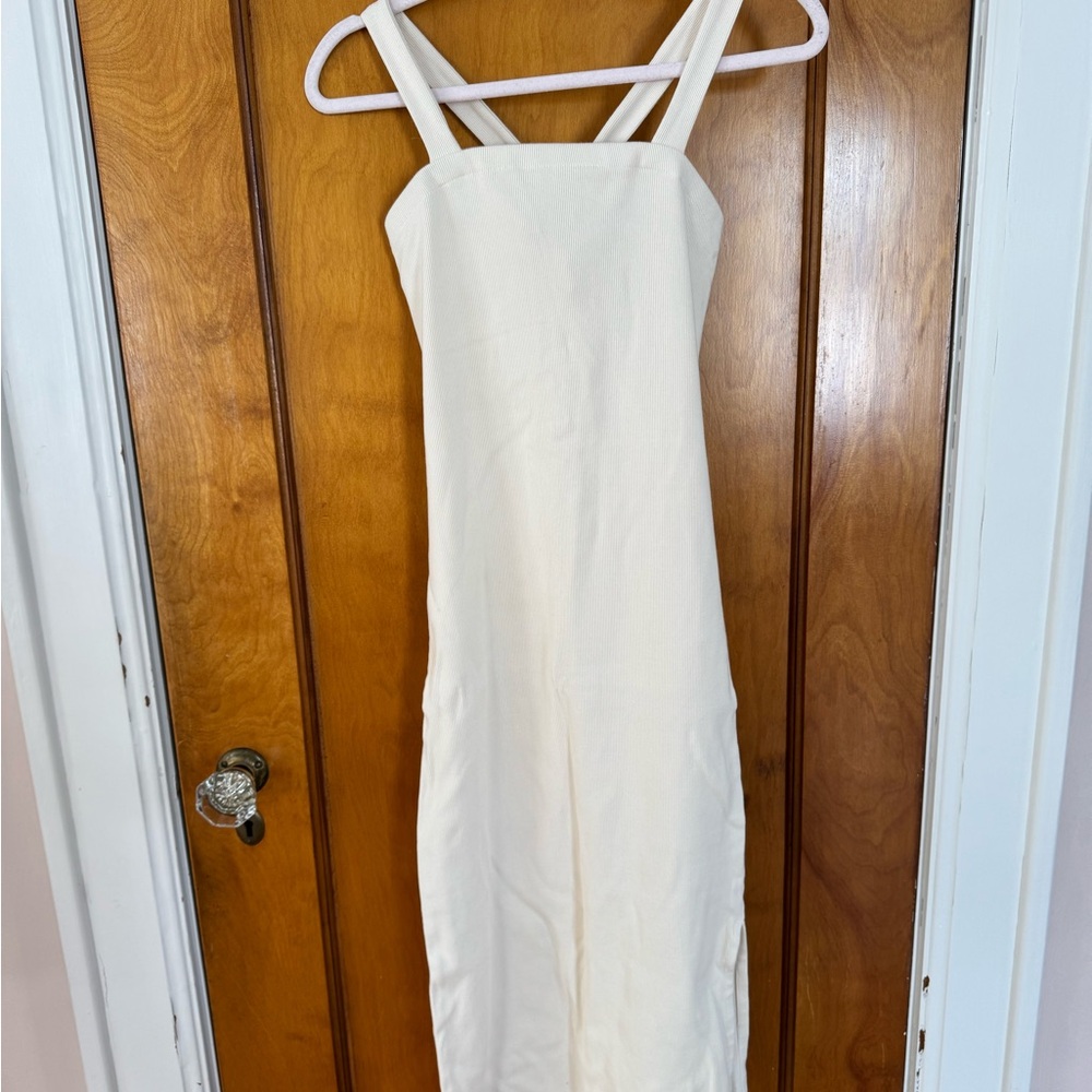 Signedblake The Drop Cream Midi Dress